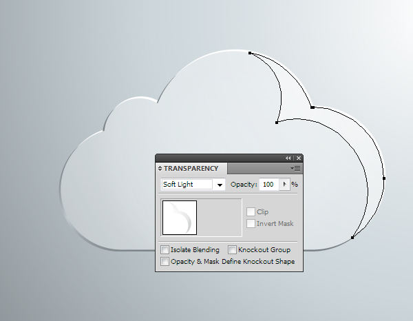 ai绘制玻璃质感云图标 飞特网 ai实例教程 glass cloud 21