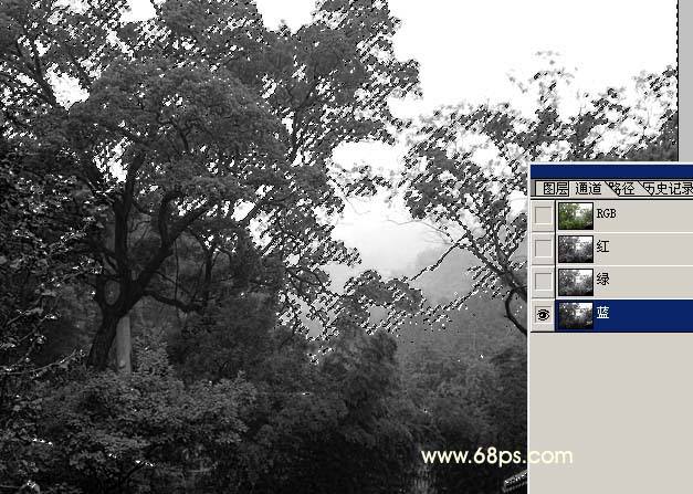 Photoshop模拟森林的日出 飞特网 PS照片处理教程