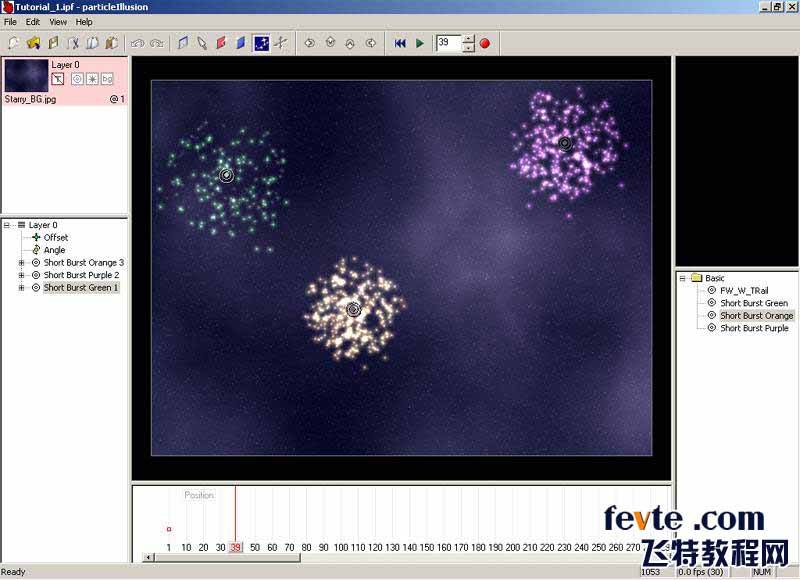 ParticleIllusion基础教程添加背景图及发射器 飞特网 fevte.com