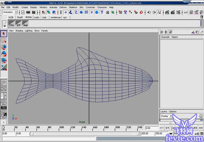 MAYA8.5粒子系统打造鱼群教程 飞特网 MAYA角色动画教程