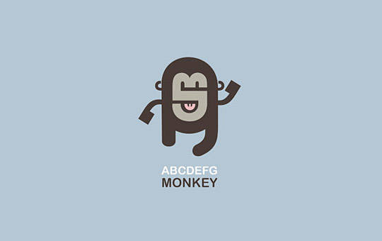 含有猴子元素的标志设计欣赏 飞特网 标志设计