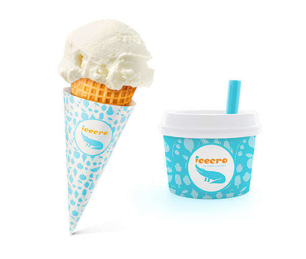 Icecro冰淇淋品牌形象设计欣赏  飞特网 VI设计
