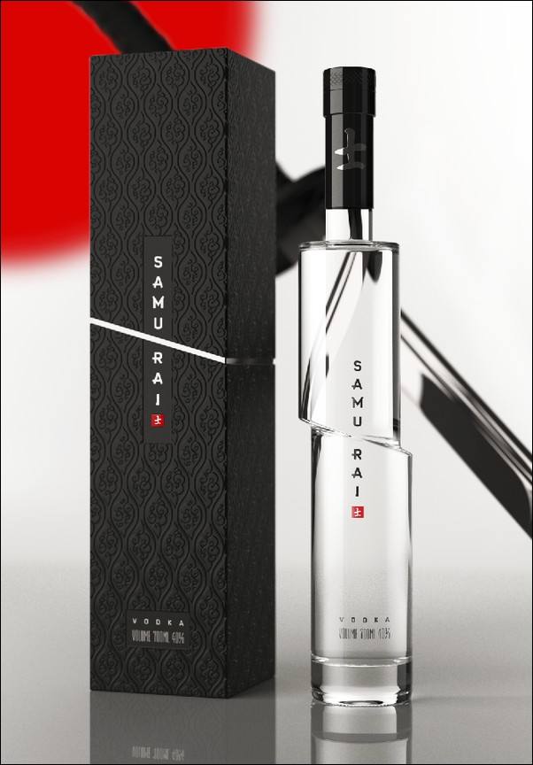 伏特加酒包装设计欣赏 飞特网 包装设计Vodka SAMURAI