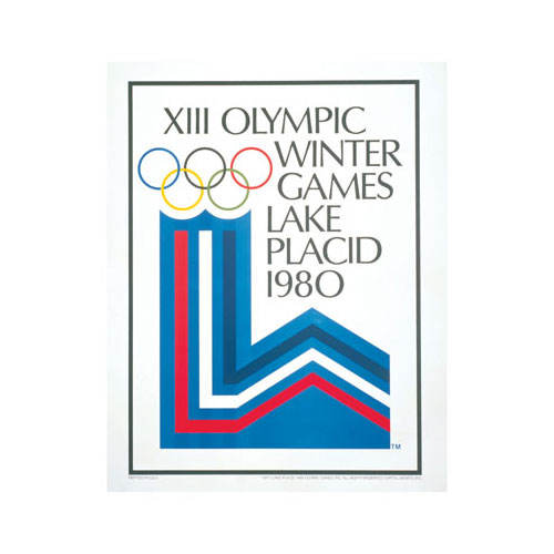 历届冬奥会海报设计 飞特网 海报设计LakePlacid1980