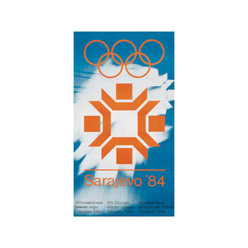 历届冬奥会海报设计 飞特网 海报设计sarajevo1984