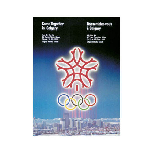 历届冬奥会海报设计 飞特网 海报设计Calgary1988