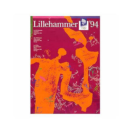 历届冬奥会海报设计 飞特网 海报设计Lillehammer1994