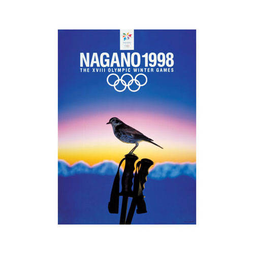 历届冬奥会海报设计 飞特网 海报设计Nagano1998