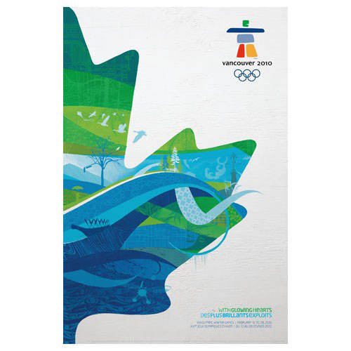 历届冬奥会海报设计 飞特网 海报设计Vancouver2010