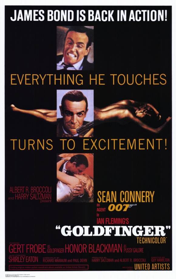 上世纪30-80年代国外经典电影海报设计欣赏 飞特网 海报设计Goldfinger