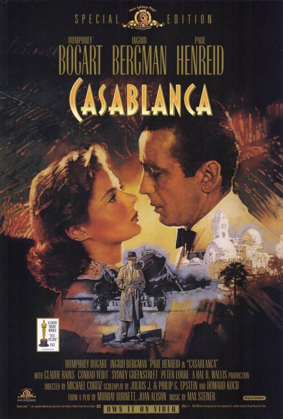 上世纪30-80年代国外经典电影海报设计欣赏 飞特网 海报设计Casablanca