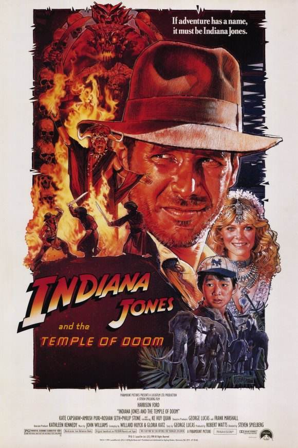 上世纪30-80年代国外经典电影海报设计欣赏 飞特网 海报设计Indiana Jones and the Temple of Doom