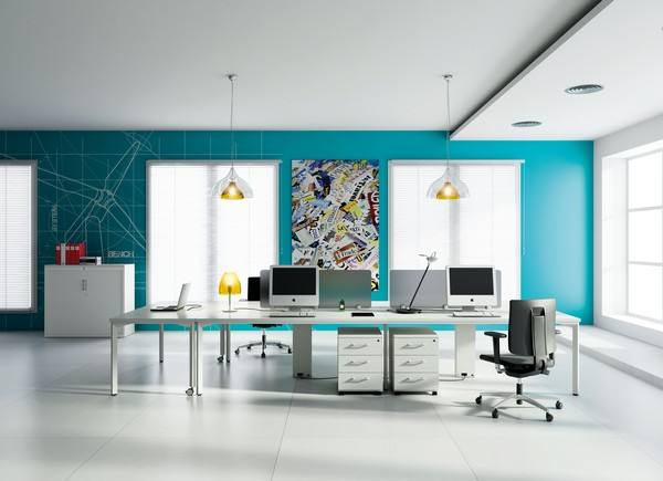 典雅实用的组合办公桌设计 飞特网 工业设计