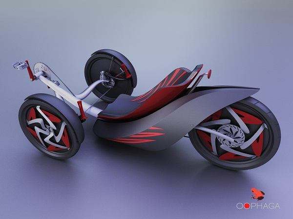 概念电动三轮车设计 飞特网 工业设计