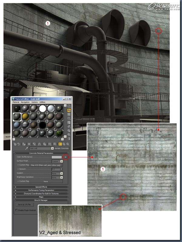 3DSMAX“场景纹理”图像制作教程 飞特网 3DSMAX材质贴图教程