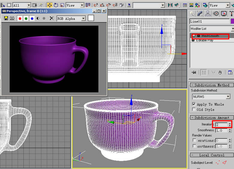 3DS Max教程：茶杯（旋转＋多边形建模） 飞特网 3DSMAX建模教程