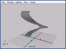 maya 7.0 创建场景物体-示例制作螺旋楼梯 飞特网 MAYA经典教程