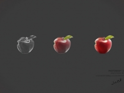 PS cs5绘制逼真红苹果