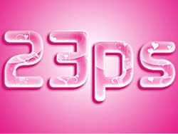 PS打造可爱粉色花纹水晶字