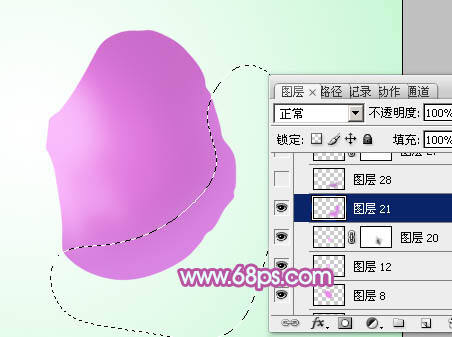 PS绘制逼真淡紫色蝴蝶兰的方法 飞特网 PS鼠绘教程