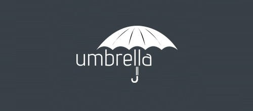 含有雨伞元素的标志设计案例 飞特网 标志设计