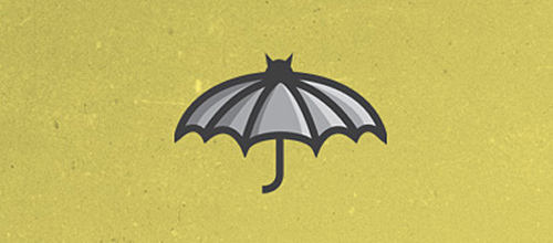 含有雨伞元素的标志设计案例 飞特网 标志设计