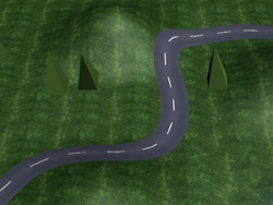 3DSMAX建模蜿蜒的山路