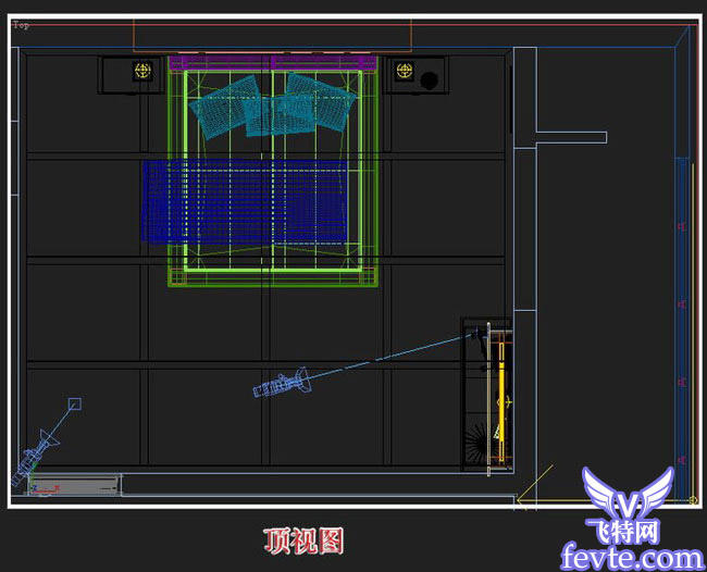 3dmax渲染卧室效果图 飞特网 3dmax教程