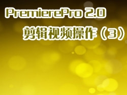 PremierePro 2.0 视频教程-剪辑视频操作（3）