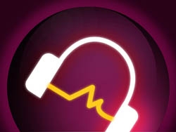 PS鼠绘紫色耳机图标