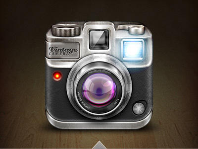 一个摄像头应用程序图标http://dribbble.com/shots/277382-A-Camera-App-Icon