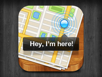 地图iOS图标http://dribbble.com/shots/276999-iOS-icon