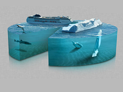 PS 3D工具制作“一块海洋”