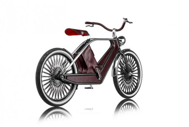 Cykno复古风格电动单车 飞特网 工业设计