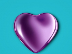 PS绘制漂亮紫色立体心形