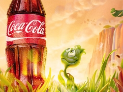 可口可乐创意海报插画设计