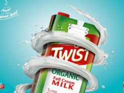 Twist Milk漂亮牛奶海报设计