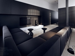 时尚现代黑白公寓室内设计
