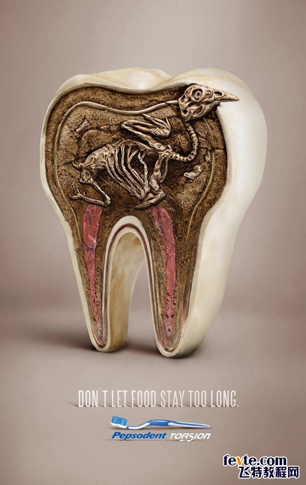 国外牙膏创意广告图片