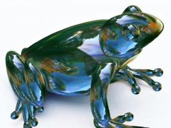 PS超强合成质感玻璃青蛙