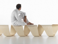 灵感来自DNA结构的创意长椅设计