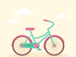 在AI中画一个儿童彩色自行车