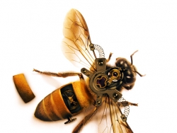 PS合成逼真质感机械蜜蜂
