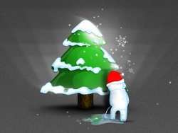 PS鼠绘圣诞树教程