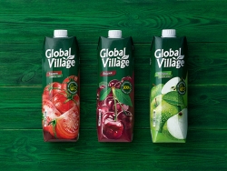 清新绿色的果汁包装设计