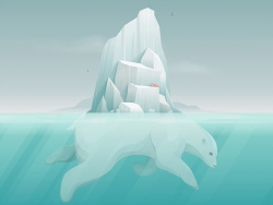 AI绘制创意冰山北极熊插画教程