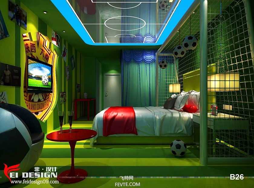 世界杯来袭，来看看那些足球主题房设计