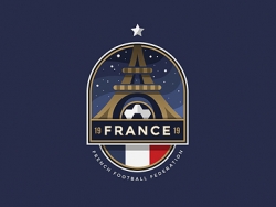 2018世界杯主题足球队徽章设计