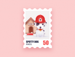 PS绘制小狗邮票教程