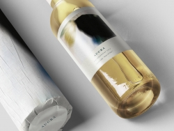抽象风格白葡萄酒包装设计